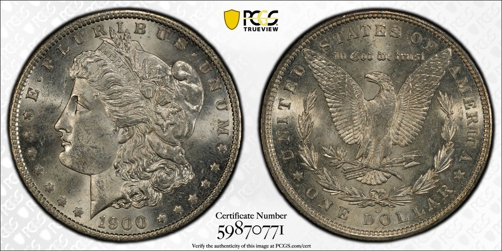 1900 O Morgan Silver Dollar PCGS MS-63