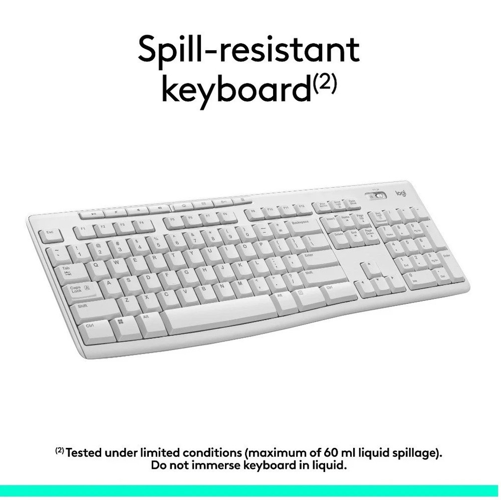 BRAND NEW Logitech FULL SIZE Wireless Combo Keyboard & Mouse ⚪ White