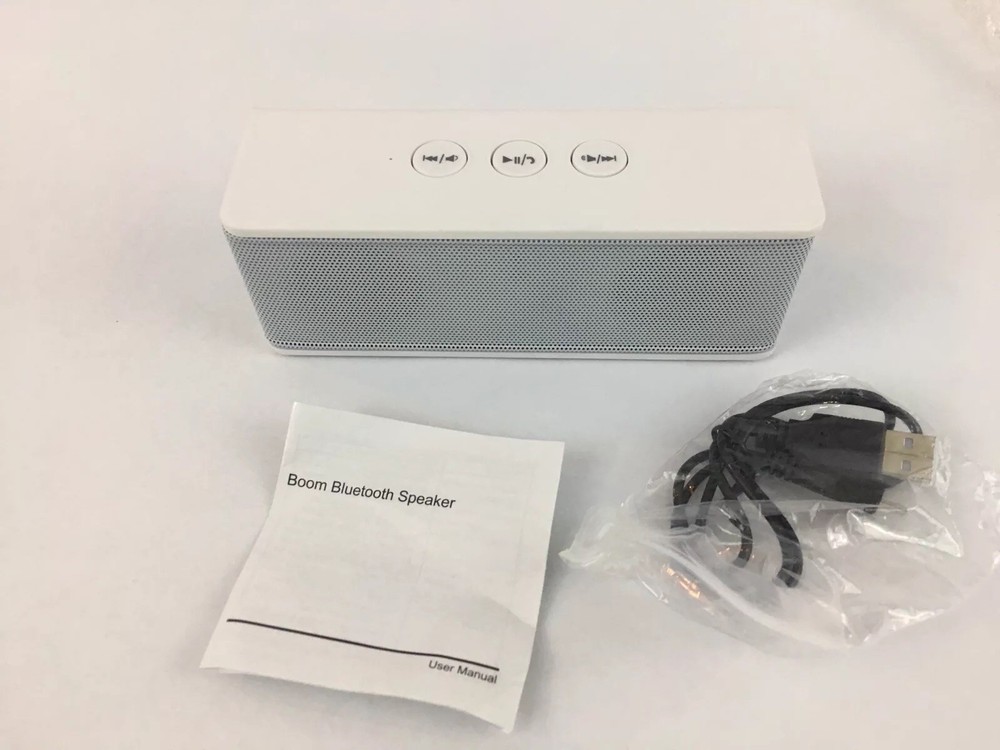 Gameline Boom Bluetooth Wireless Speaker For Mobile Phones White