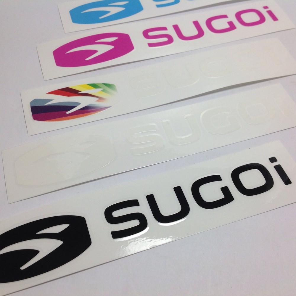 SUGIO 8" DECALS IN DIFFERENT COLOURS