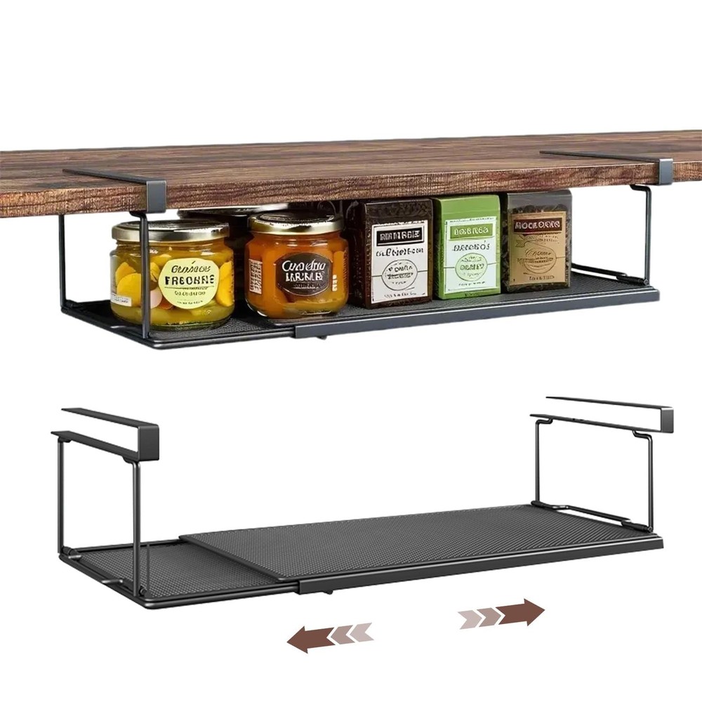Expandable Hanging Under Shelf Storage Basket,Under Shelf Storage Basket Orga...
