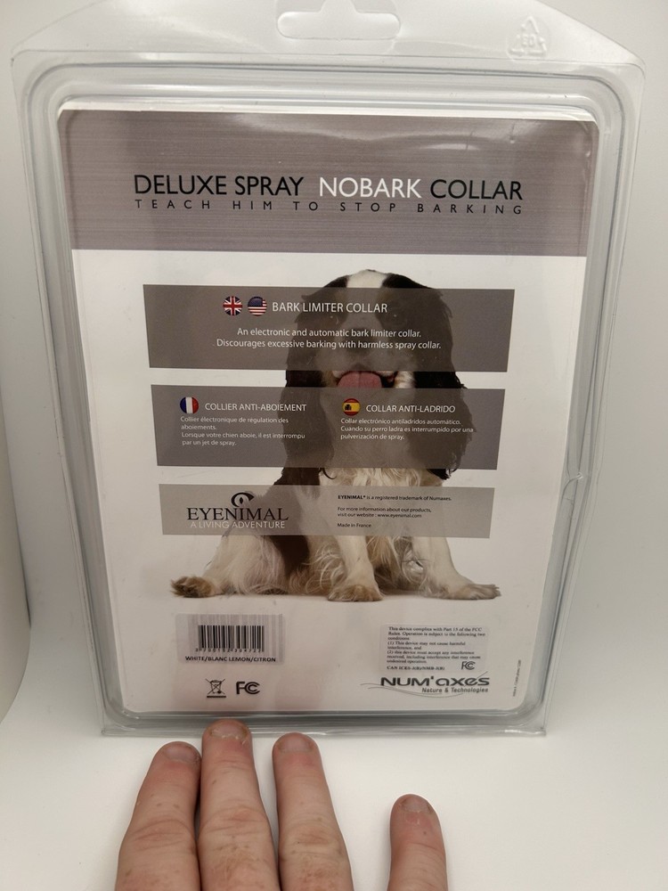 Eyenimal Deluxe Spray No Bark Control Collar Harmless-Natural