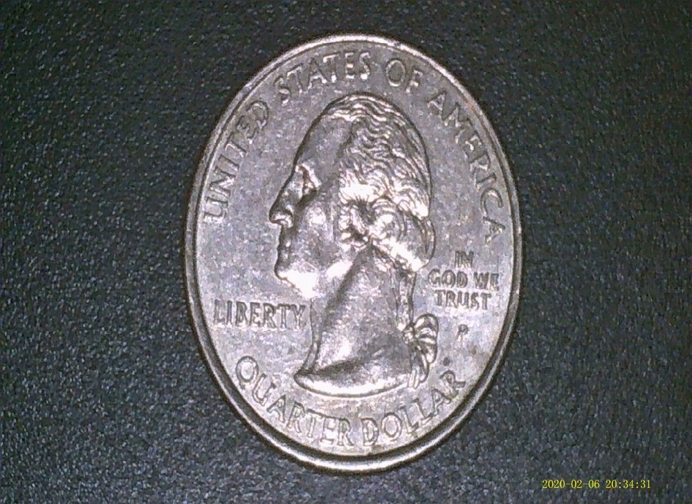 2008-D Alaska quarter Grease strike error