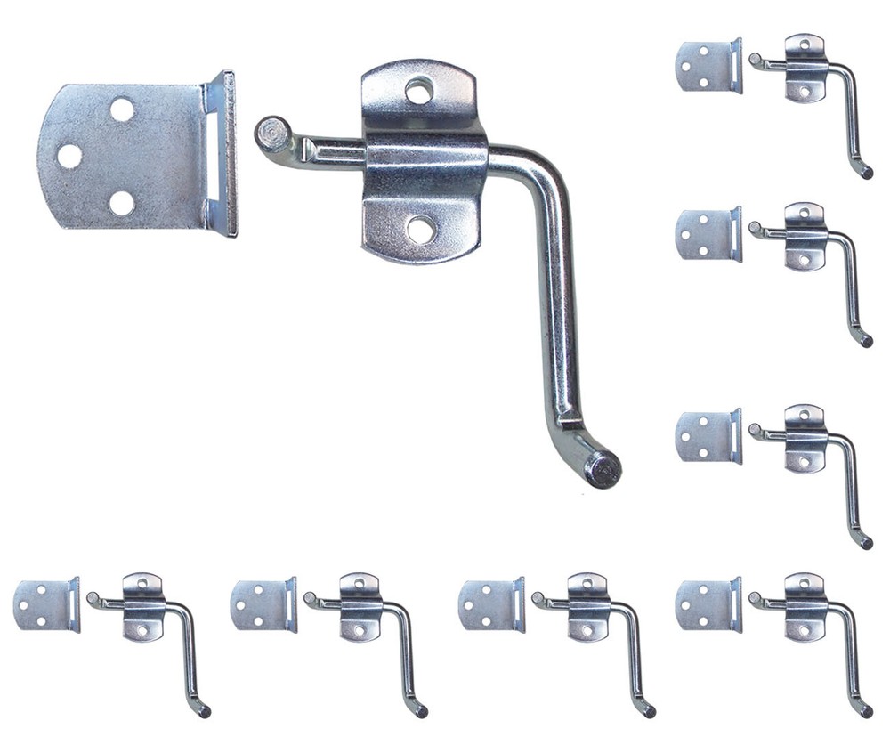 8 Pack Straight Side Gate Stake Bed Latch Bracket Set for Utility Trailer Sheds