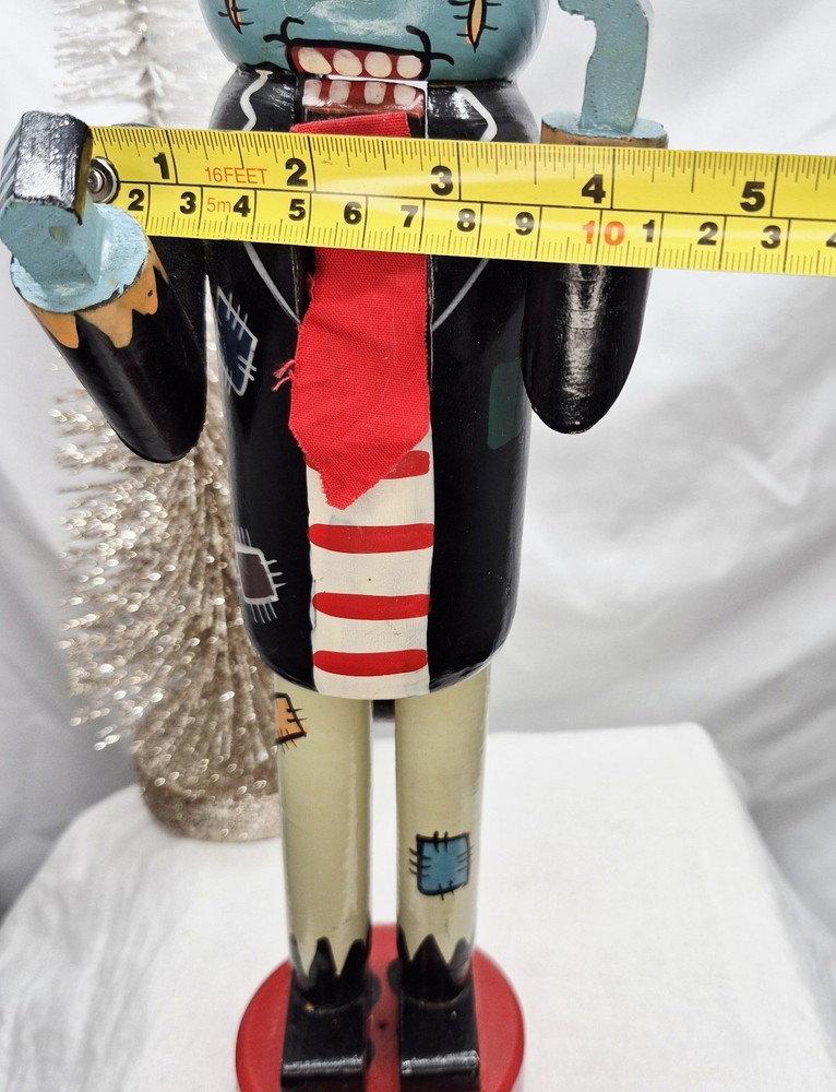 13.5” Wooden Nutcracker - Frankenstein - multicolored