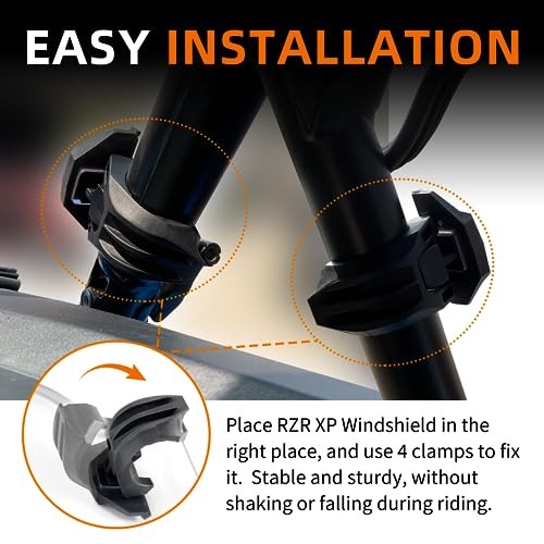 Front Windshield for RZR XP 1000, Full Clear Hard-coated PC Windshield