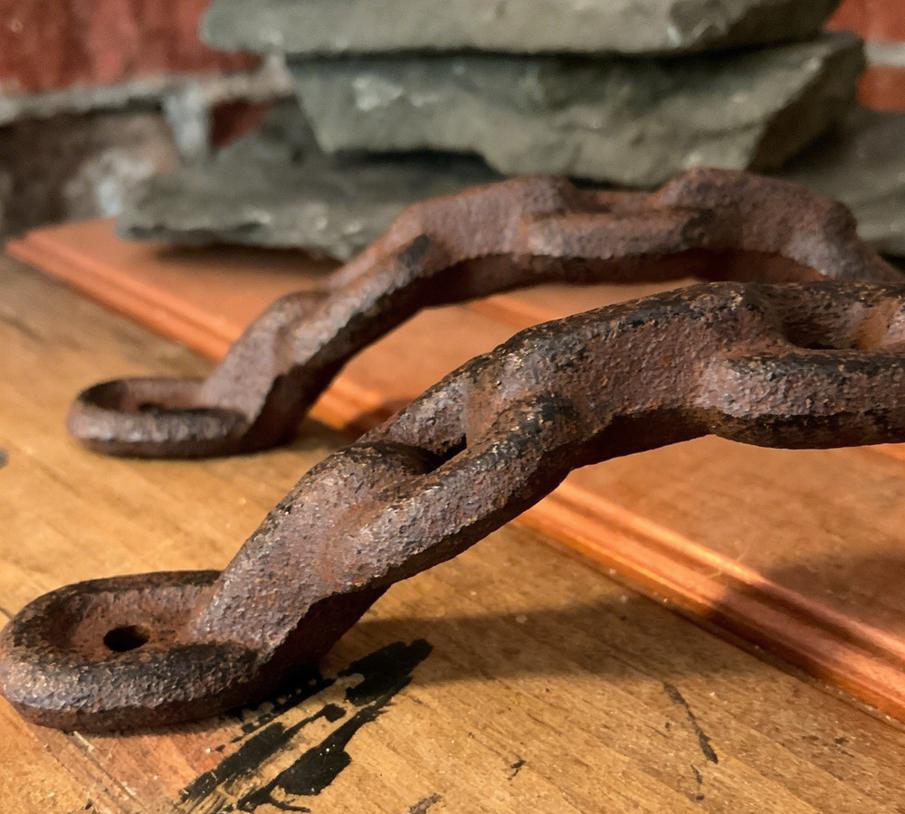 Set of 2 8" Rustic Chain Style Pulls...Ship Free!