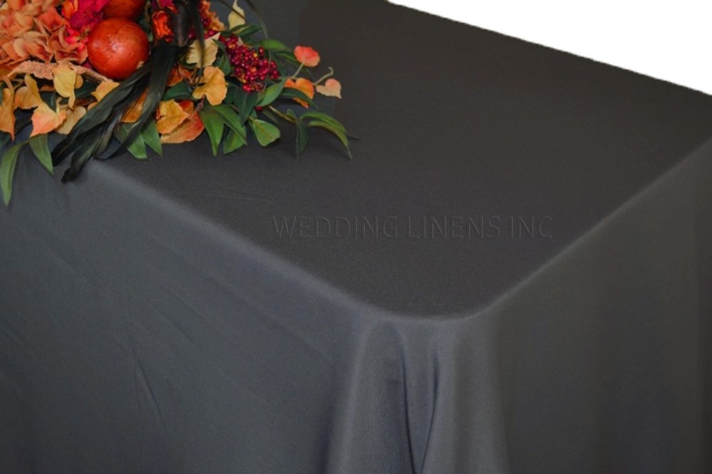 Wedding Linens Inc. 90" x 156" Rectangular Polyester Tablecloth Table Covers