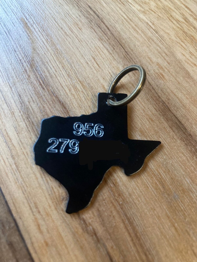 Pet Tags Texas Shape Aluminum