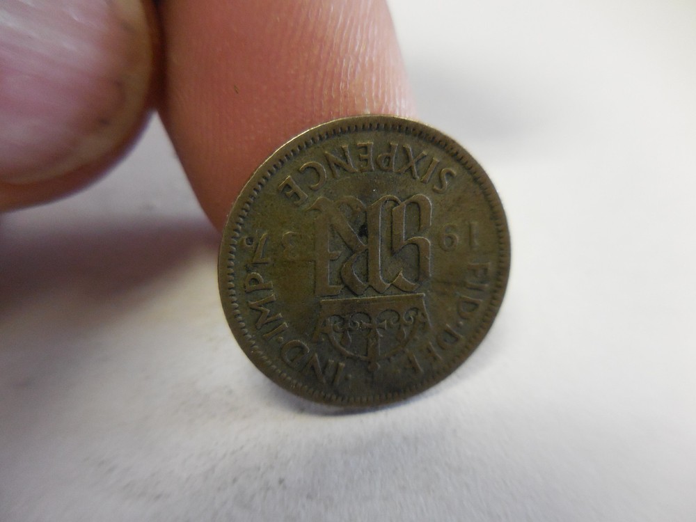 1937 - Great Britain Six-Pence Silver Coin