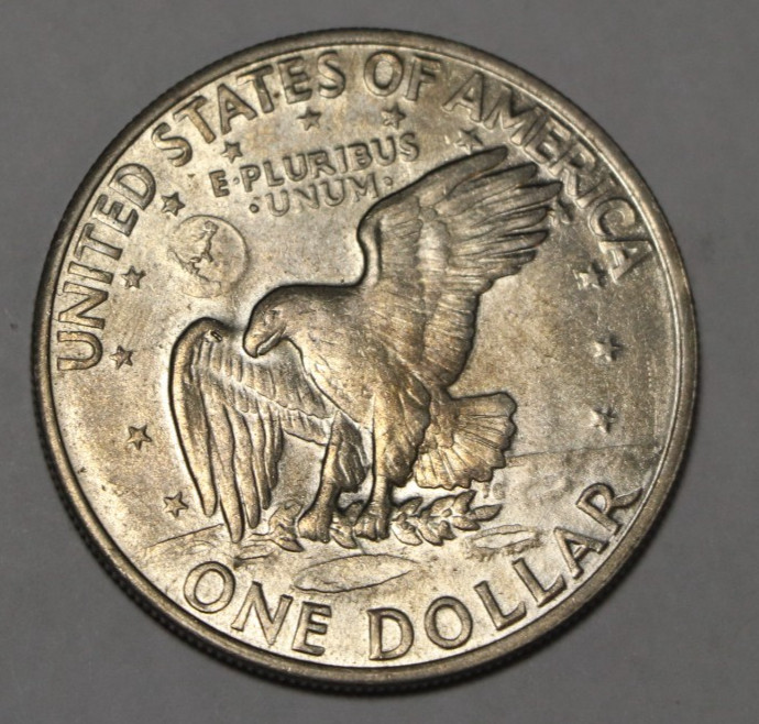 1972 D Eisenhower Dollar $1 Coin Clad, Type 2!