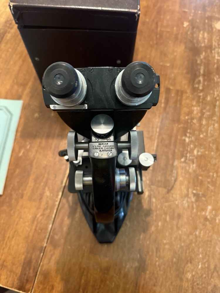 Vtg Bausch & Lomb Binocular Microscope