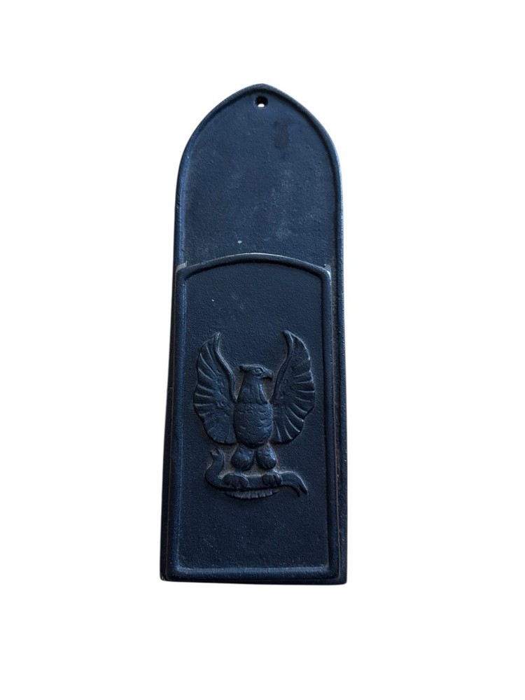 Vtg Cast Iron Matchstick Holder with Eagle Design