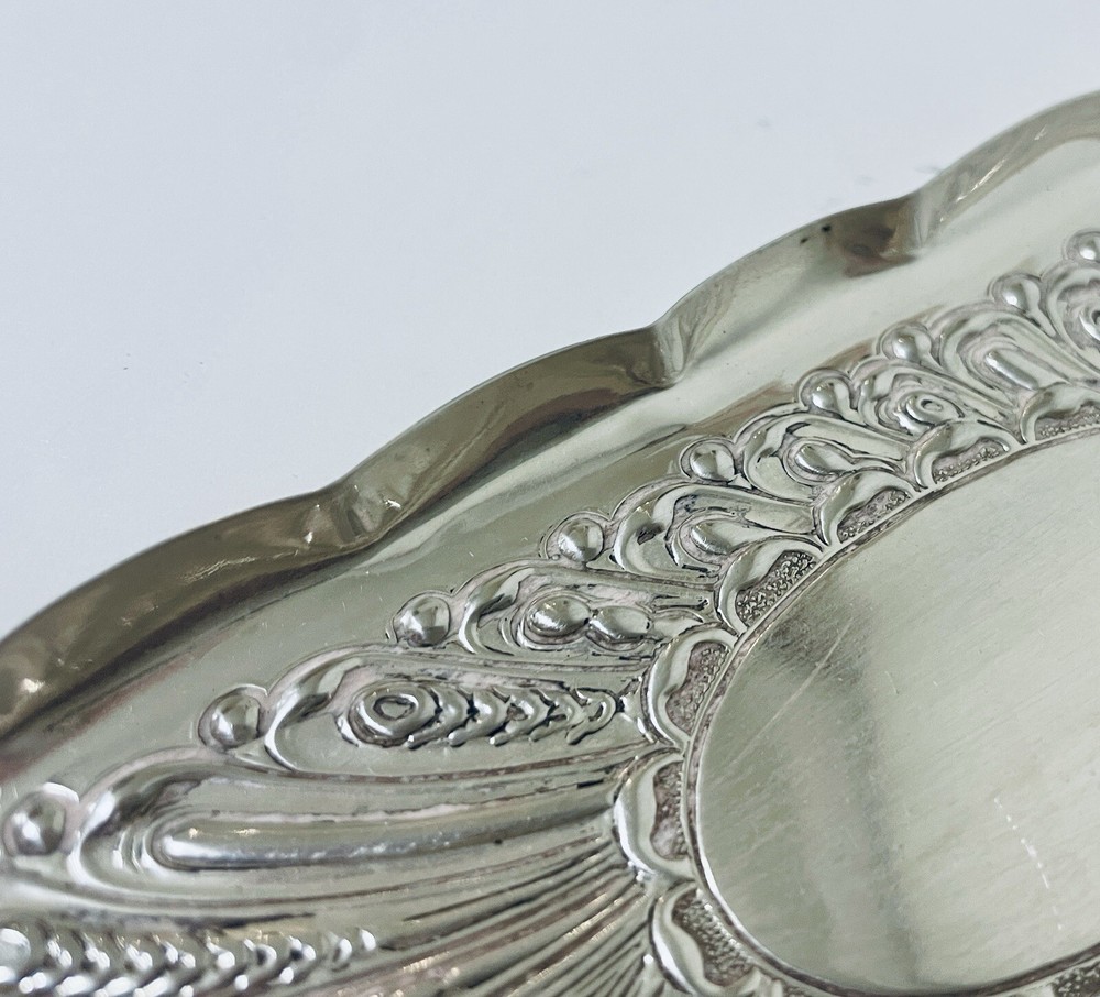 Antique Victorian Solid Sterling Silver Pin Tray Dressing Table 1896