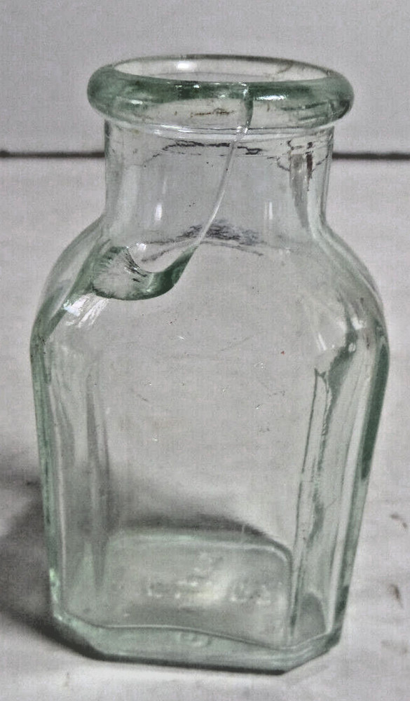 old bottle unmarked crack bottle antique EMPTY