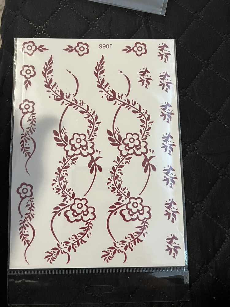10 x henna stickers water proof
