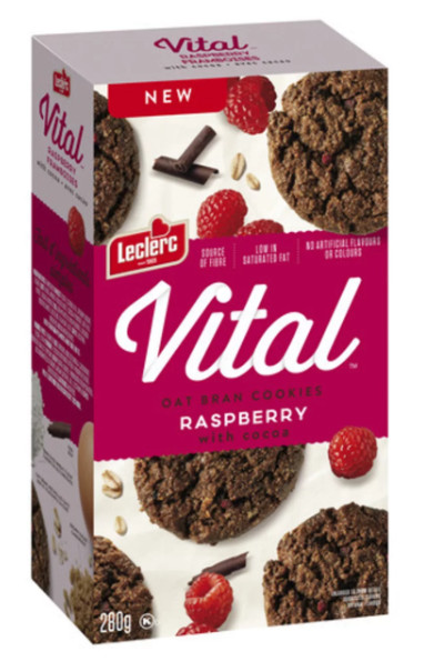 Vital Cocoa Oat Bran Cookie Raspberry 280g (2 Pack)