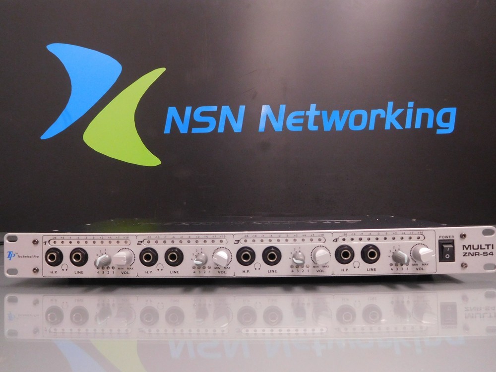 Technical Pro ZNR-S4 4-Room Multi  Source Zoner Headphone Amplifier