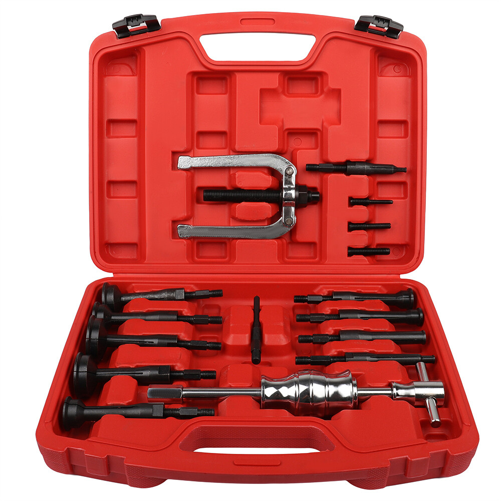 16Pcs Bush Bearing Puller Blind Hole Pilot Internal Extractor Removal Tool Set