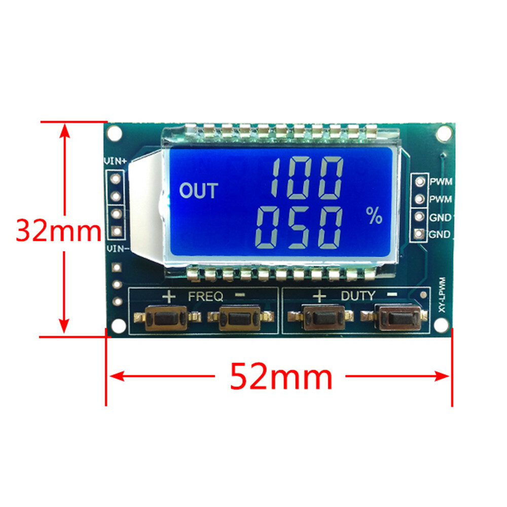 Signal Generator Module Adjustable PWM Pulse Frequency Duty Cycle Square Wave