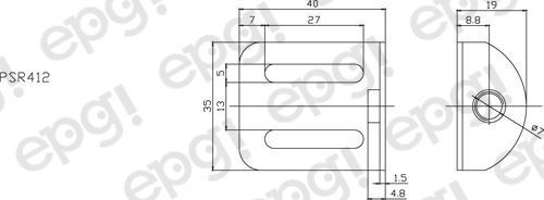 1 PACK - RIGHT ANGLE PIN SWITCH BRACKET #PSR412-1PK