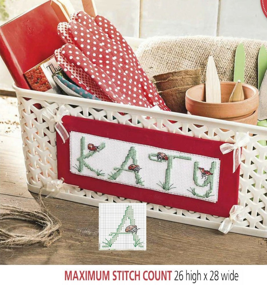 LADYBIRD  FULL ALPHABET CROSS STITCH PATTERN ONLY    EQ - REU