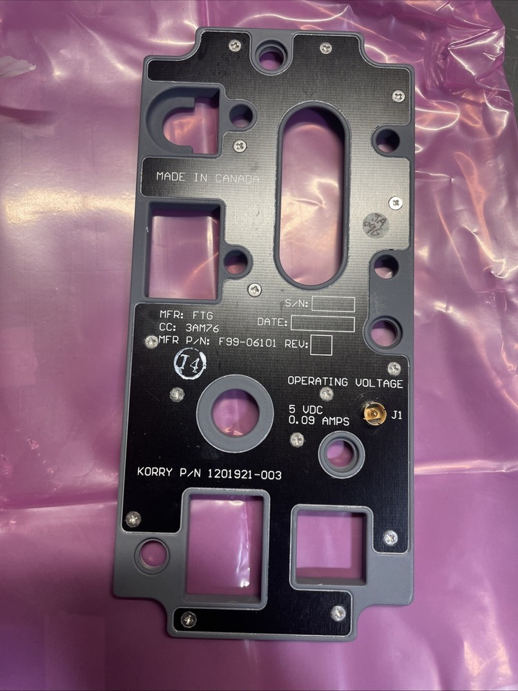 Korry Electronics Panel, PN 1201921-003