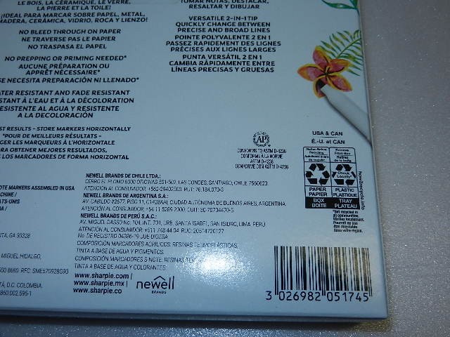 new Sharpie Creative Marker Set 10-Count Multicolor acrylic Markers chisel tip