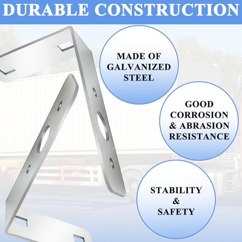 2 Pcs Trailer Light Brackets L Shape Tail Light Mounting Bracket Galvanized L