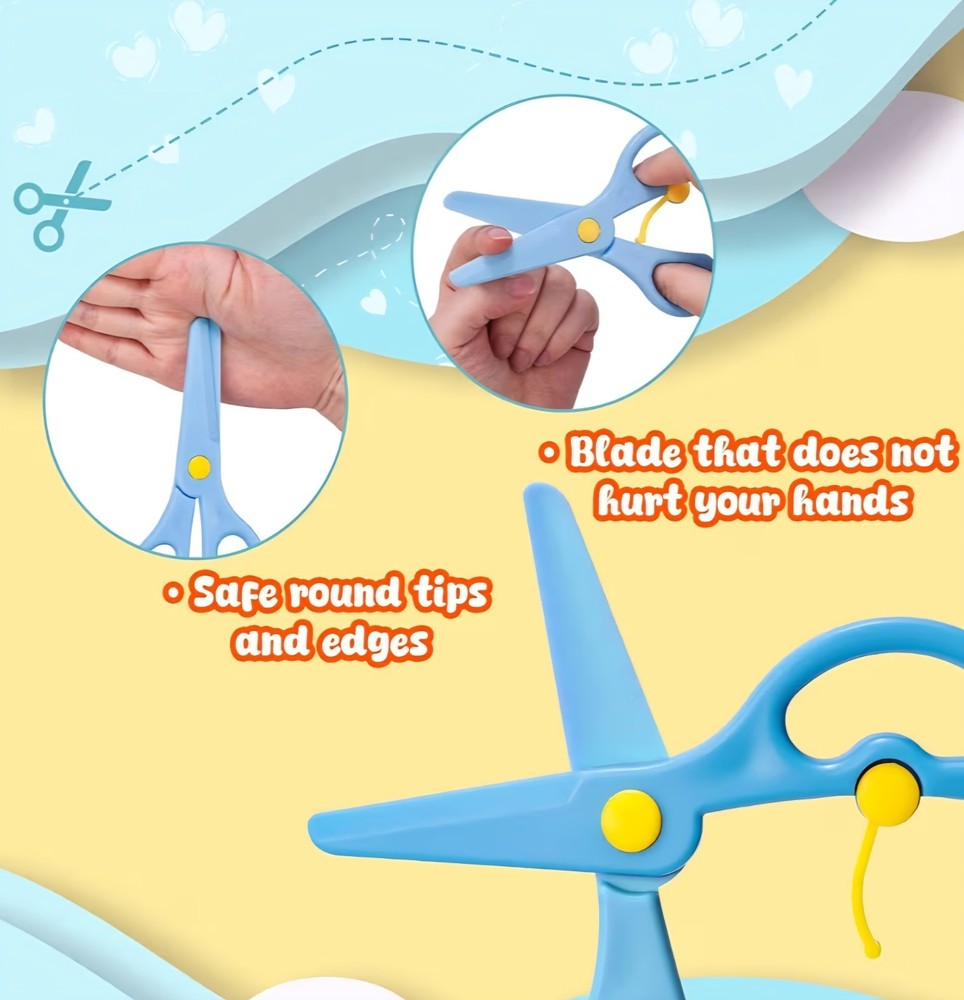 8PCS Blunt Tip Training Safety Scissors