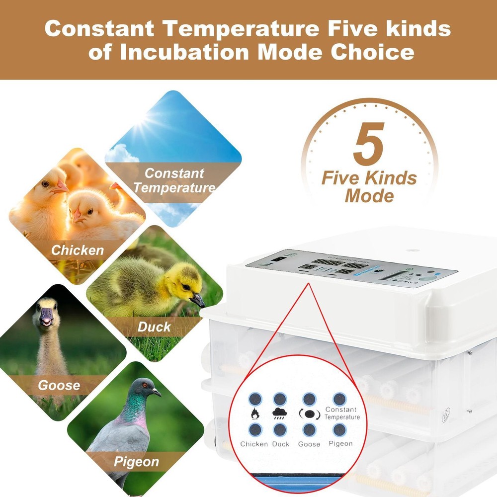Incubators for Hatching 120 Eggs Egg Incubator with Automatic Egg