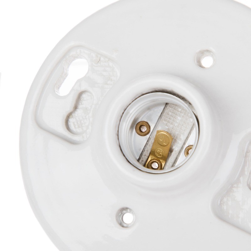 Hyper Tough White Base Porcelain Light Bulb Socket TD35078G, 1-PC