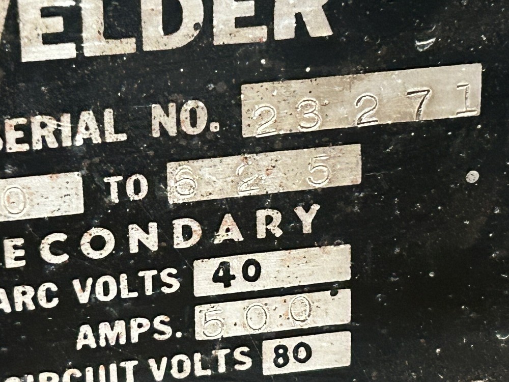 Miller 500 Amp Welder model 105