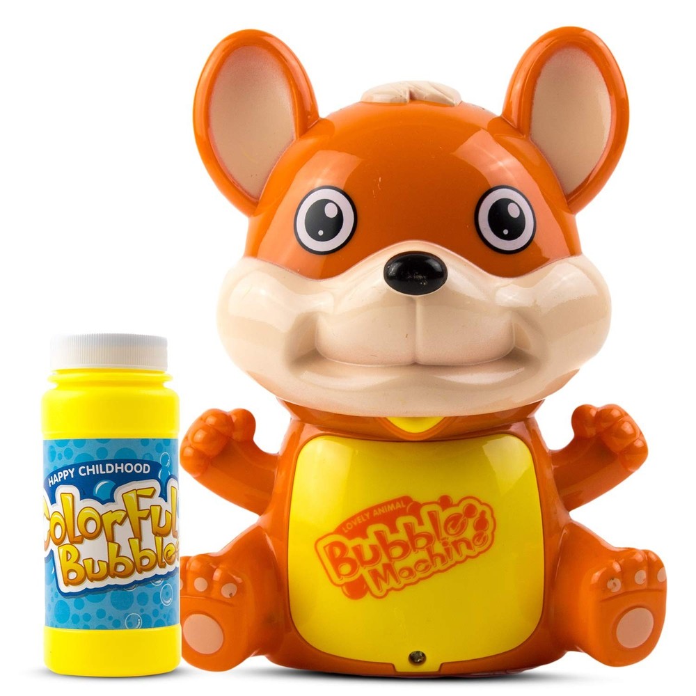 Automatic Bubble Blower Machine for Kids, LED Light and Sound with Easy Refill
