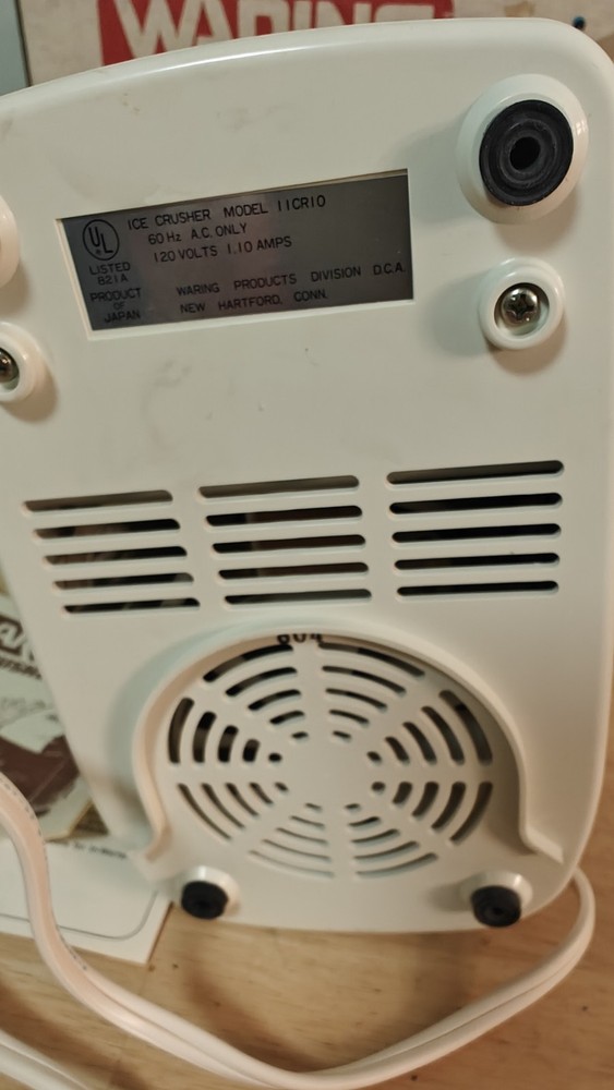 Waring Ice Crusher Model 11CR10