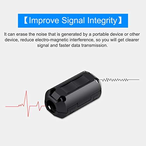 12 Pcs Clip-on Ferrite Core Ring Bead Anti-Interference Noise Suppressor
