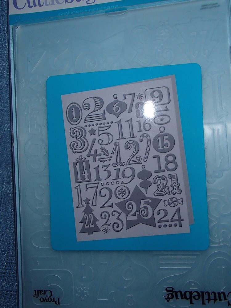 Cuttlebug Embossing Folder Christmas Countdown Brand New