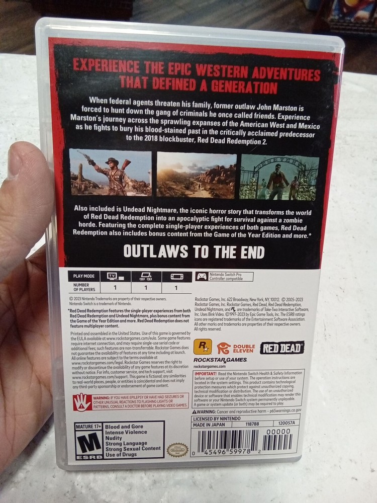 (BOX ONLY) Red Dead Redemption (Nintendo Switch) **NO GAME INCLUDED**