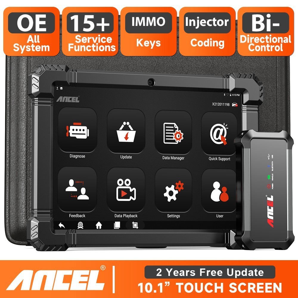 ANCEL X7 Bluetooth OBD2 Scanner Bi-directional Scan Tool Full System Diagnostic