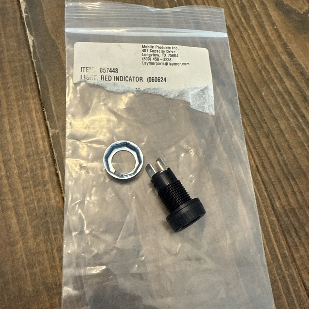 Laymor Sweepmaster indicator light,red OEM # 057448.