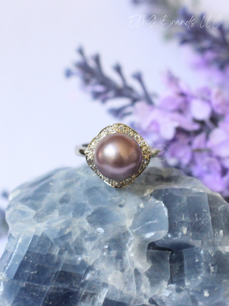 Purple-Pink Edison CZ Ring