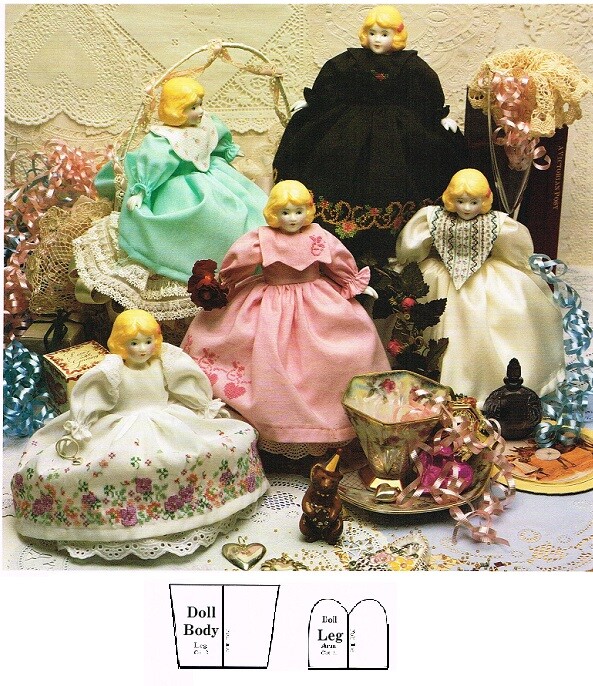 DOLL DRESSES  CROSS STITCH  PATTERN ONLY   3AP