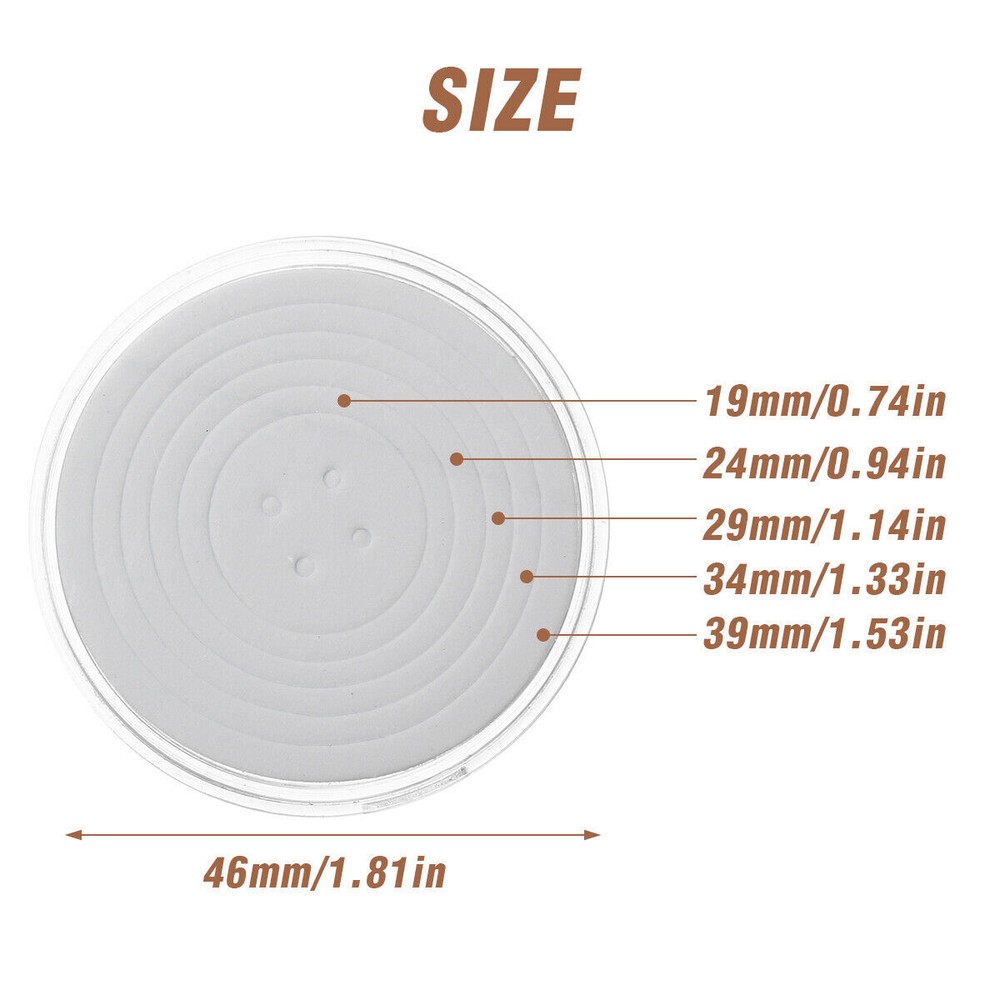 100PC 46mm Coin Storage Box Round Clear Plastic Case Capsules Container Holder