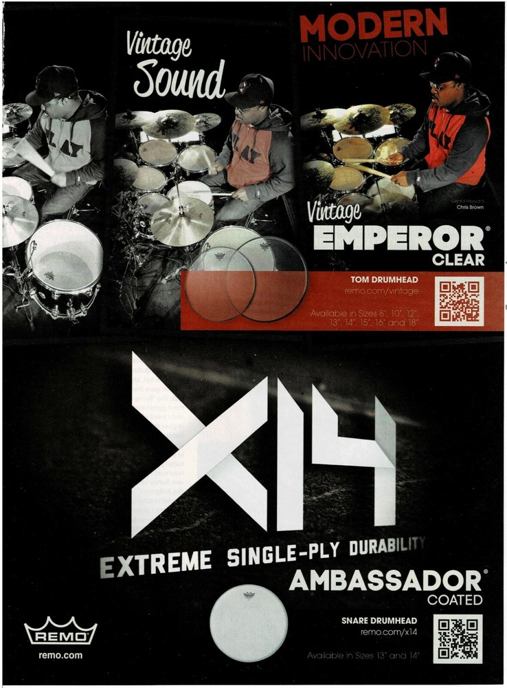 REMO Drumheads - Gerald Heyward - Print Advertisement