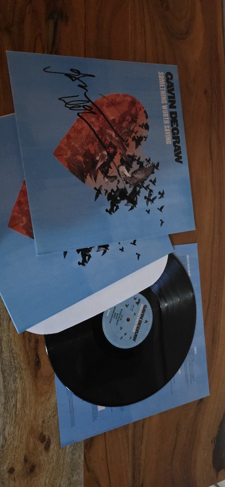 Signed Gavin Degraw Vinyl Something Worth Saving - Autographed Sleeve