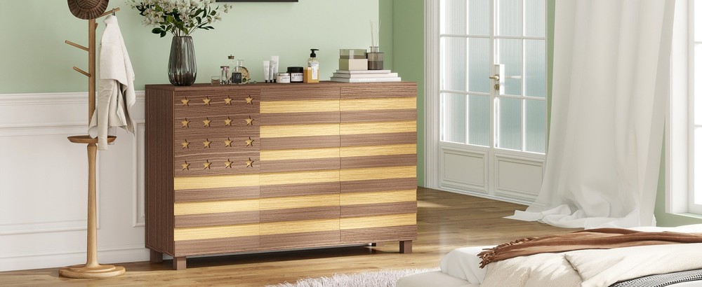 55" Buffet Sideboard w/3 Doors 2 Drawers, Kitchen Storage & Coffee Bar Console