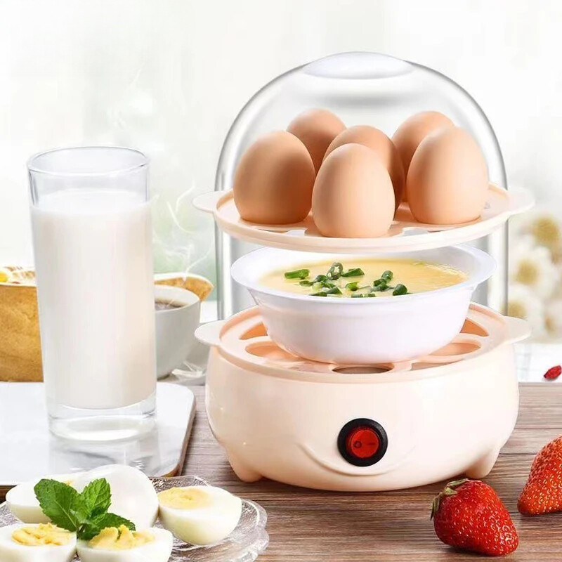 Egg Boiler Egg Steamer Cooking Breakfast Machine Double Layers Egg Cooker New