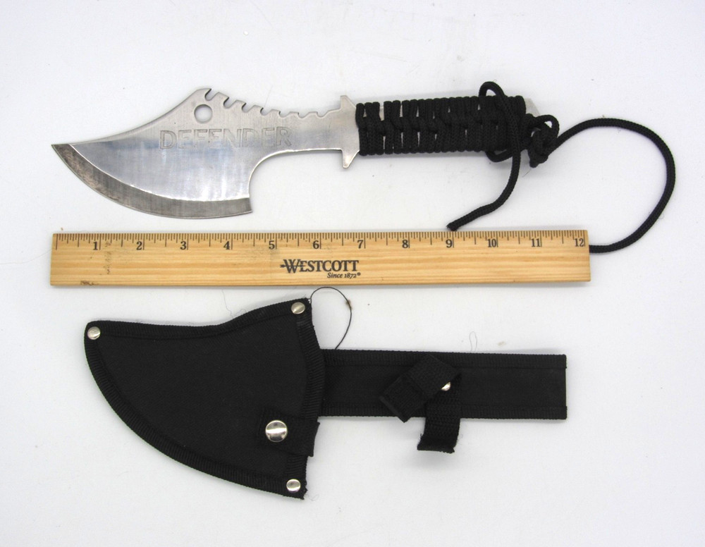 Defender Tactical Throwing Axe with Sheath Hatchet Knife 11.5