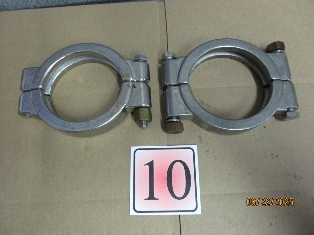 2 Dixon 3" Sanitary Clamps
