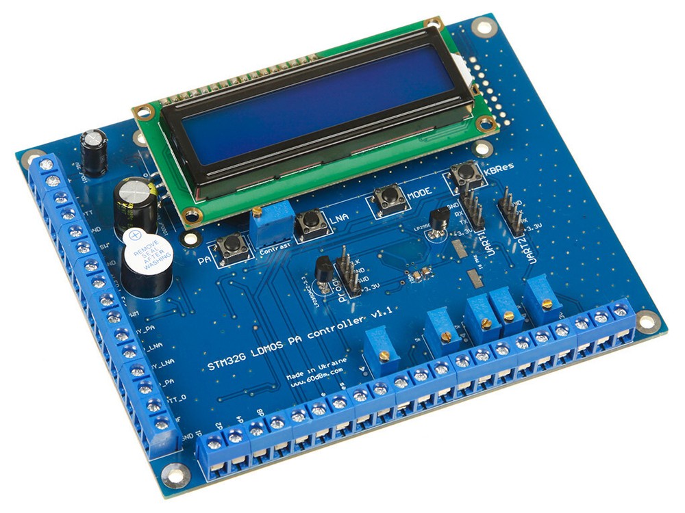 Amplifier control board, SSPA LDMOS MOSFET controller, single band
